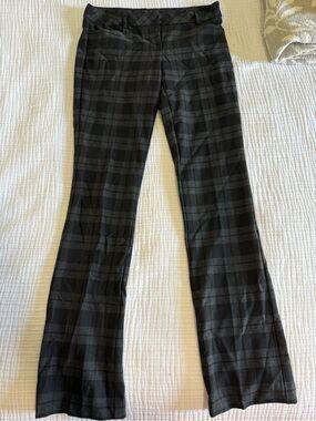 Express Black Plaid Columnist Dress Pants - Classic Tailored Style